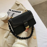 Retro PU Shoulder Bag with Zipper Compartment