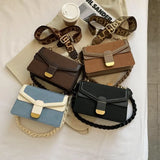 Retro PU Shoulder Bag with Zipper Compartment