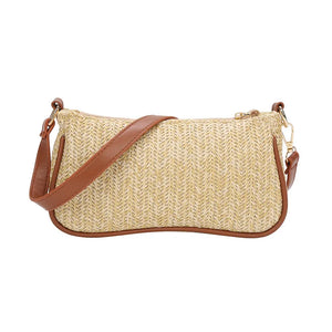 Straw Woven Shoulder Bag for Women Solid Texture Casual All-Match Underarm Bag