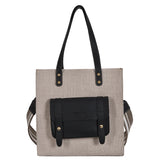 Ladies Shoulder Bag Wide Strap Handbag Casual Linen Large Capacity Tote