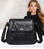 Small PU Leather Messenger Bag for Women
