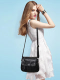 Small PU Leather Messenger Bag for Women