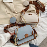 3-in-1 Small Wallet Chain Shoulder Bag Set