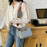 3-in-1 Small Wallet Chain Shoulder Bag Set