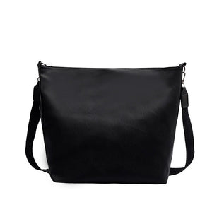 Ladsoul Large Capacity Crossbody Bag Female Travel Handbag Solid PU Leather