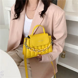 Ladsoul Pu Leather Crossbody Bag Small Shoulder Bag Chain Flap Bag