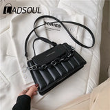 Ladsoul Pu Leather Crossbody Bag Small Shoulder Bag Chain Flap Bag