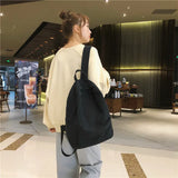 Ladsoul College School Bag Student Mochila Female Bookbag Cotton Women Backpack