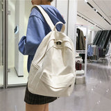 Ladsoul College School Bag Student Mochila Female Bookbag Cotton Women Backpack