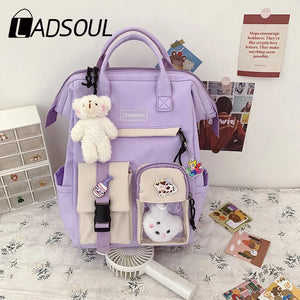 Ladsoul High School Backpack for Teenage Girl Women Waterproof