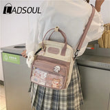 Ladsoul Nylon Small School Bags Flower Travel Backpack