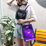 Lady 2 in 1 Pvc Transparent Jelly Pack Shoulder-slung Mini Girl