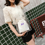 Lady 2 in 1 Pvc Transparent Jelly Pack Shoulder-slung Mini Girl