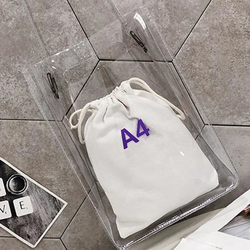 Lady 2 in 1 Pvc Transparent Jelly Pack Shoulder-slung Mini Girl