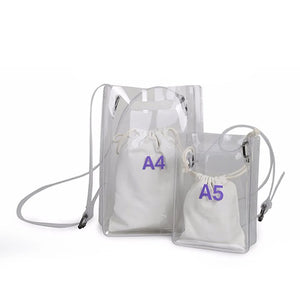 Lady 2 in 1 Pvc Transparent Jelly Pack Shoulder-slung Mini Girl