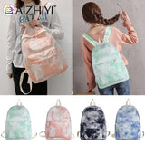 Lady Nylon Backpack Print School Shoulder Bag Large Capacity Bagpack