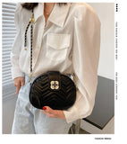 Embroidered Chain Shoulder Bag Beaded Messenger Crossbody Handbag