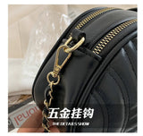 Embroidered Chain Shoulder Bag Beaded Messenger Crossbody Handbag