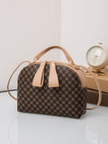 Plaid Shell Bag Crossbody Handbag for Women