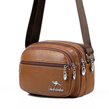 Multi-layer Shoulder Bag Middle-aged Messenger Crossbody Handbag
