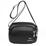 Multi-layer Shoulder Bag Middle-aged Messenger Crossbody Handbag