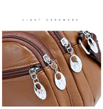 Multi-layer Shoulder Bag Middle-aged Messenger Crossbody Handbag