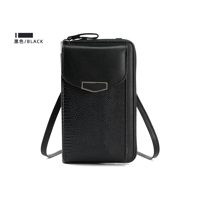 Snake Pattern Crossbody Bag for Women Small Purse Long Shoulder Bag