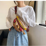 Bohemian Crossbody Purse Fringe Tassel Waist Pack Bum Bag