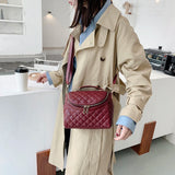 High Leather Handbag Round Crossbody Bags for Women Shoulder Bags Tote Bag