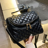 High Leather Handbag Round Crossbody Bags for Women Shoulder Bags Tote Bag