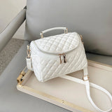 High Leather Handbag Round Crossbody Bags for Women Shoulder Bags Tote Bag