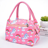 Lady Cartoon Waterproof Insulated Lunch Bag with Aluminum Foil