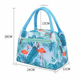 Lady Cartoon Waterproof Insulated Lunch Bag with Aluminum Foil