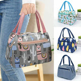 Lady Cartoon Waterproof Insulated Lunch Bag with Aluminum Foil