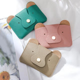 Lady Change Purse Short Wallet Card Bag Leather Mini Purse