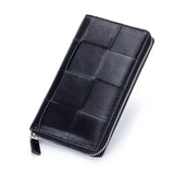 Lady Clutch Bag Sheepskin Wallet Woven Long Women's Purse Handbag