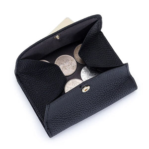 Lady Coin Purse Leather Wallet Women's Japanese Folding Leather Pocket