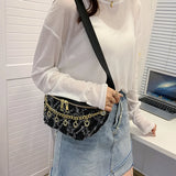 Lady Denim Waist Bag Clutch Female Belt Bags Fanny pack High Ladies Crossbody Ch