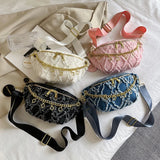 Lady Denim Waist Bag Clutch Female Belt Bags Fanny pack High Ladies Crossbody Ch