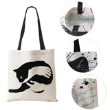 Sumi Cat Printed Eco Handbag Shopping Casual Shoulder Bag