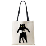 Sumi Cat Printed Eco Handbag Shopping Casual Shoulder Bag