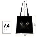 Sumi Cat Printed Eco Handbag Shopping Casual Shoulder Bag