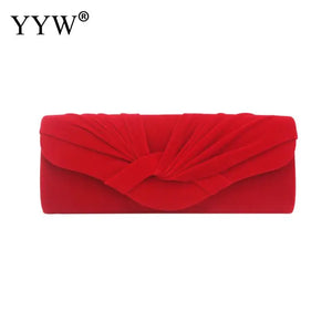 Lady Envelope Clutch Bag Chain Tote Red Beige Handbag