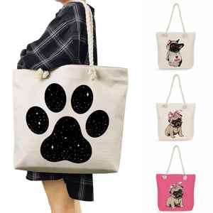 Women's Star & Dog Print Shoulder Bag