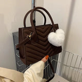 Women Felt Shoulder Bag Casual Portable Clutch Purse Handbags