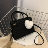 Women Felt Shoulder Bag Casual Portable Clutch Purse Handbags