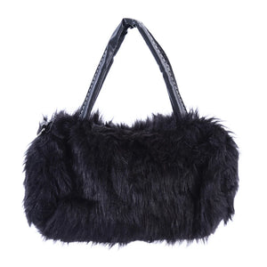 Women's Faux Rabbit Fur Handbag Shoulder Messenger Bag