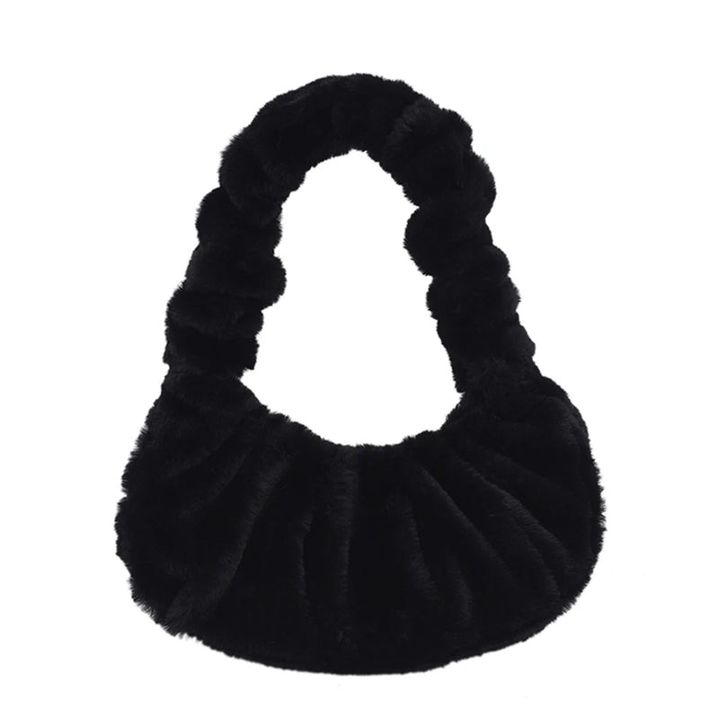Women's Winter Plush Shoulder Bag Soft Cloud Handbag