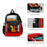 Vintage Abstract Lady In Red Painting Print Backpack