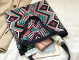 Boho Tote Bag Woolen Handbag Women Knitting Crochet Daily Shopper